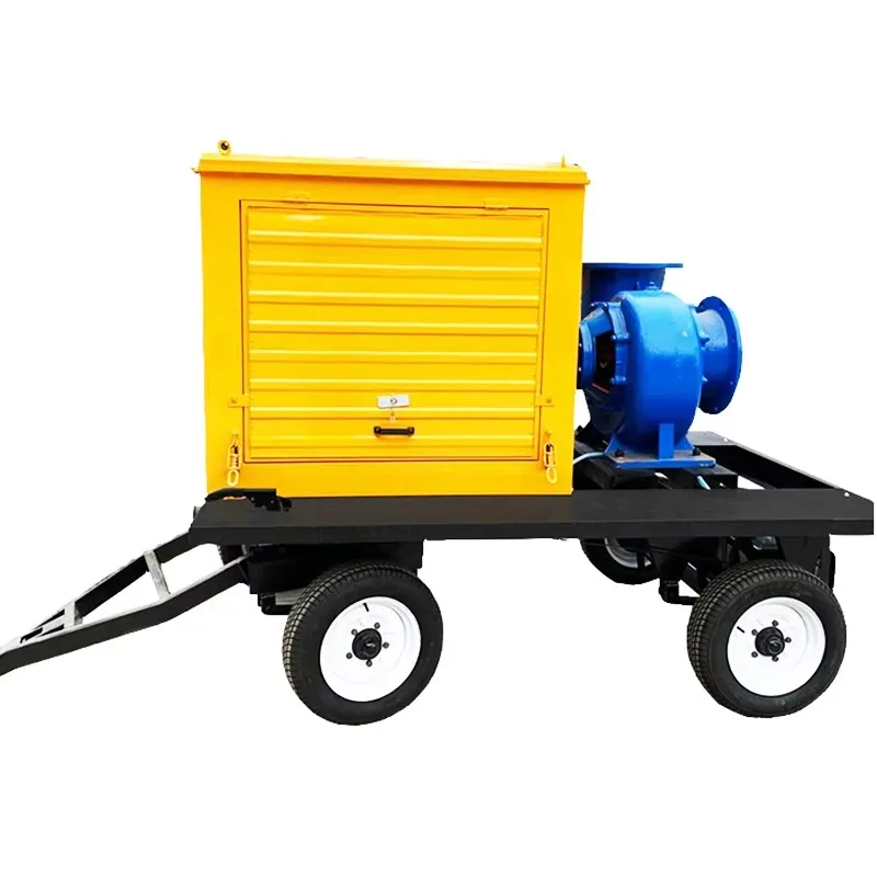 High pressure dewatering centrifugal diesel engine driven self-priming diesel irrigation pump