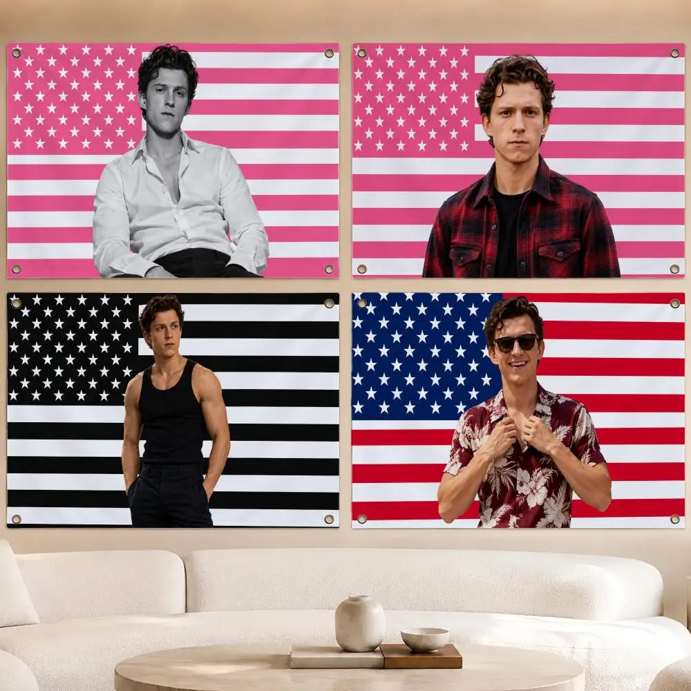 Actor Tom Holland  Flags decor flag banner,wall hanging flag,indoor outdoor wall decor,yard garden porch patio