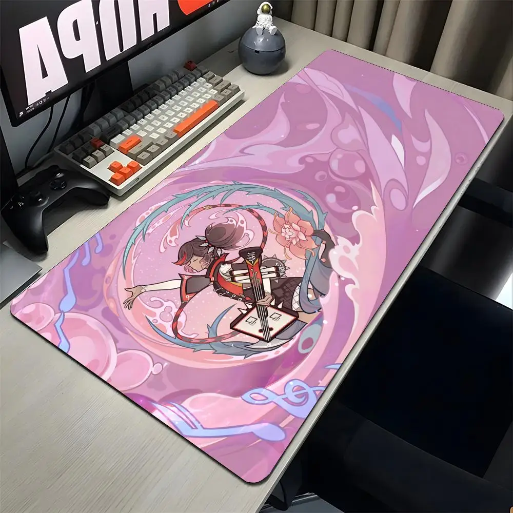 

Game Genshin Impact Mouse Pad Gaming Mousepad Abstract Large 900x400x5mm MouseMat Gamer XXL Mause Carpet PC Desk