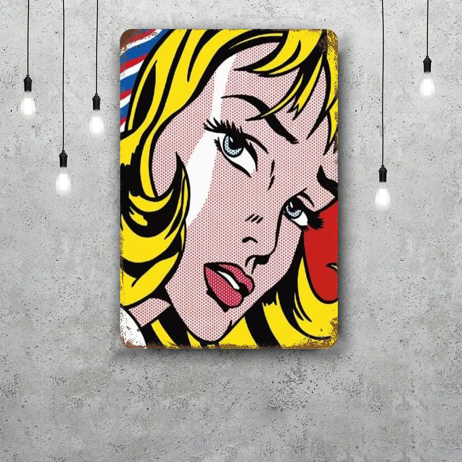 roy lichtenstein Vintage Tin Sign Home Decor Wall Decor Art Wall Mural Room Decoration Decor Retro Metal Sign Plate Bar Posters