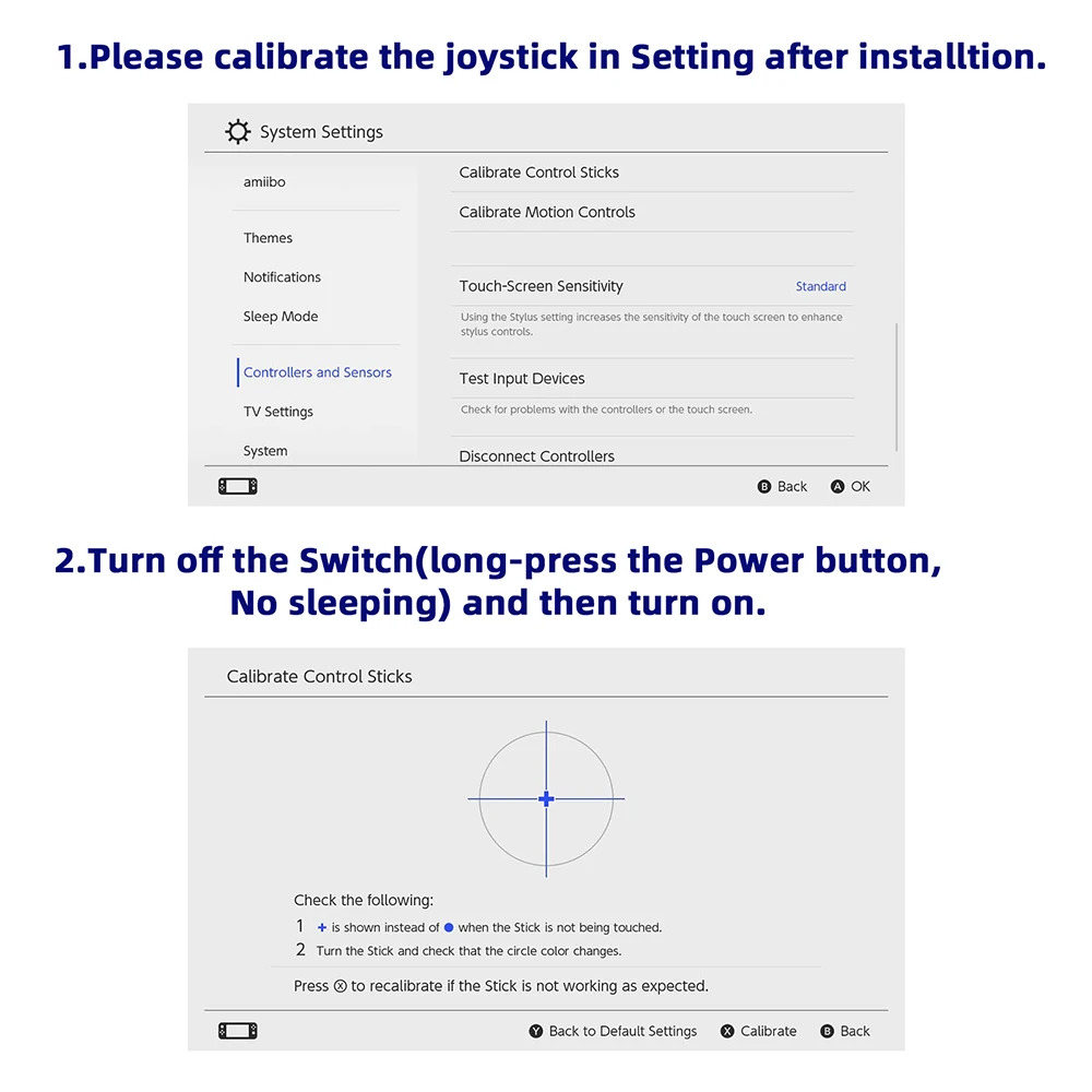 Substituição Hall Effect Joystick para Nintendo Switch, Lite, OLED, Joycon, Thumb Stick analógico, Peças de reparo