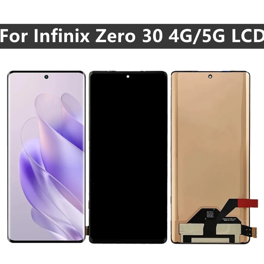 100% Tested AMOLED Original 6.78\'\' For Infinix Zero 30 4G 5G X6731 X6731B LCD Display Touch Screen Digitizer Assembly Parts