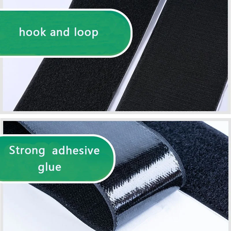 50mm Strong Self-adhesive Hook and Loop Fastener Tape Super Velcroing Nylon Sticker with Glue for DIY Craft Accessories 1/3/5M