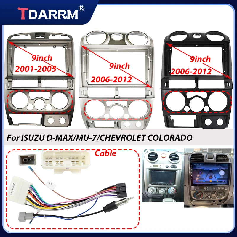 

9Inch Car Radio Fascia For 2001-2005 ISUZU D MAX/ MU-7/ CHEVROLET COLORADO Stereo Panel Dashboard Kit Frame