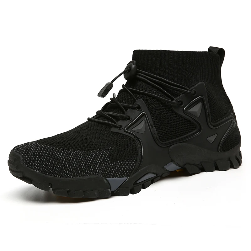 Shoes for Men Walking  2023 Summer New High Top Boots Breathable Mesh Mountaineering Outdoor Comfortable Leisure Travel Sneakers