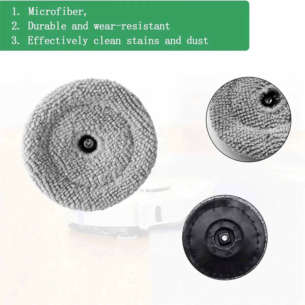 قطعة غيار لملابس ممسحة الحواف لملحقات وسادات الممسحة المصنوعة من الألياف الدقيقة S8 MaxV Ultra Robot