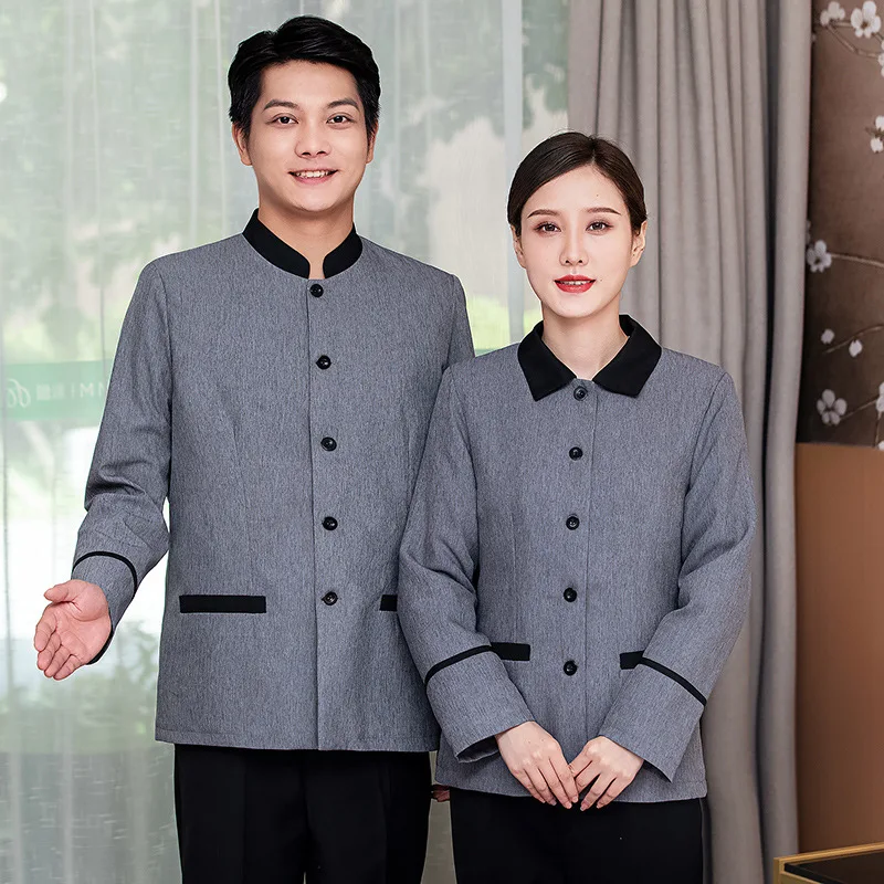 

Рабочая униформа для уборки больничных палат для женщин, с длинными рукавами, для уборщиц, персонала по обслуживанию зданий, персонала по управлению недвижимостью, персонала гостиниц, осенняя коллекция.