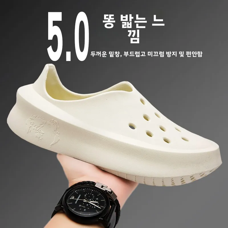 Sandalias de cobertura total para exteriores de verano para hombre, chanclas antideslizantes para conducir, deportes, Fiing king Beach