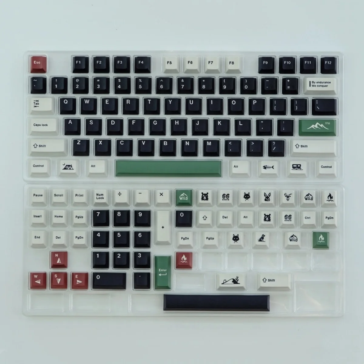 Imagem -02 - Gmk Clone Camping Pbt Keycaps Perfil Cereja Dye Sub Kit Teclado Mecânico mx Switch Retro Gmk67 Cortejar