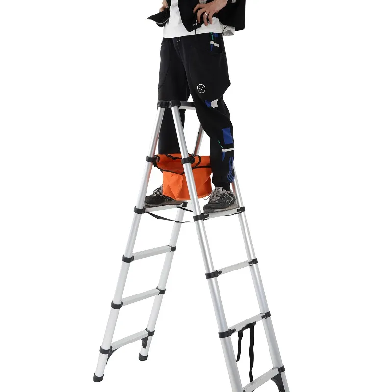 Aluminum Alloy Multifunction A Frame Ladder Indoor Outdoor Portable Lightweight Dual Sided Thickened Step Ladder Folding Ladder