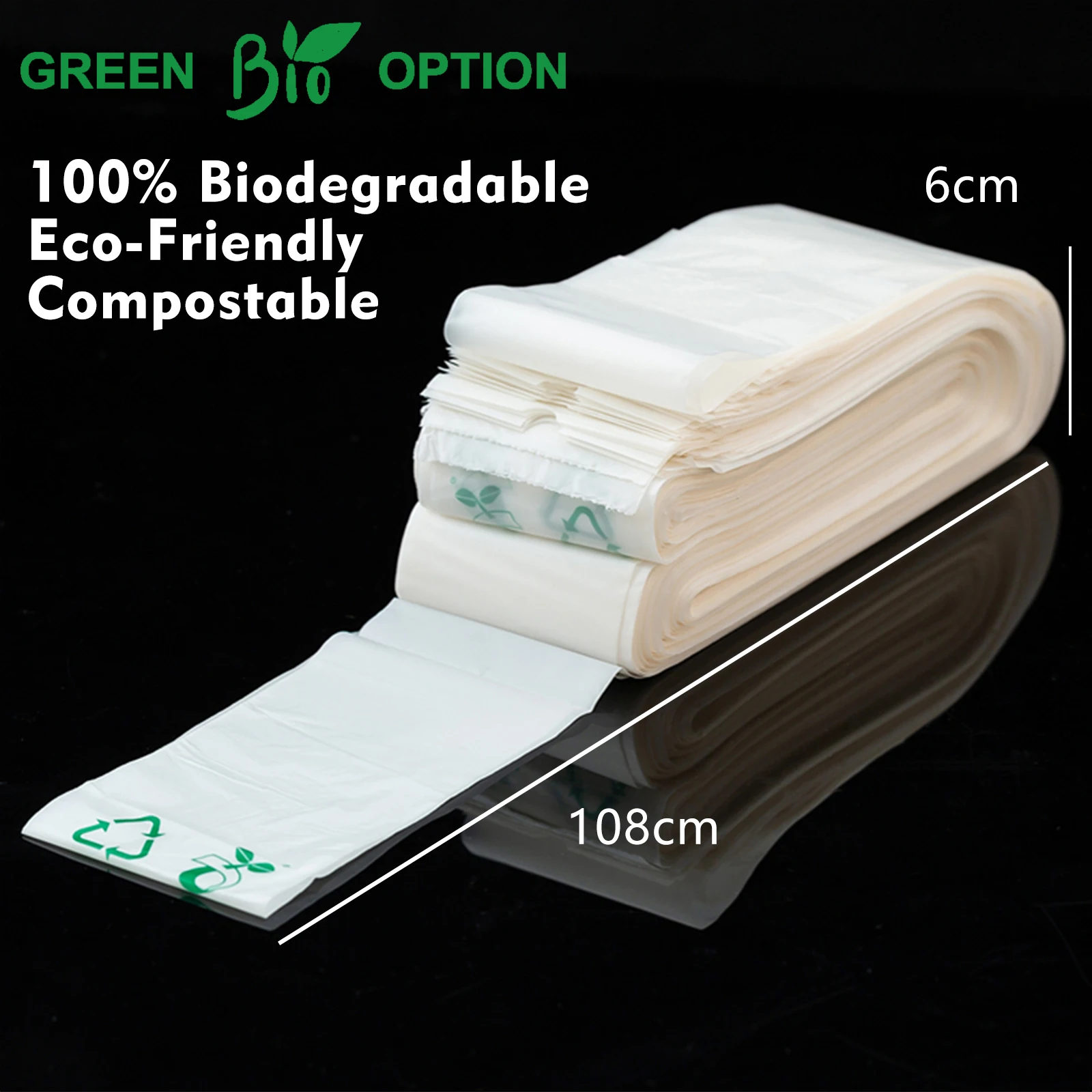 EZ Green Option Pen Machine & Clip Cord Sleeve Covers Bags Highly-Biodegradable Recycle for Regular Clip Cord 100 Sleeves/Box