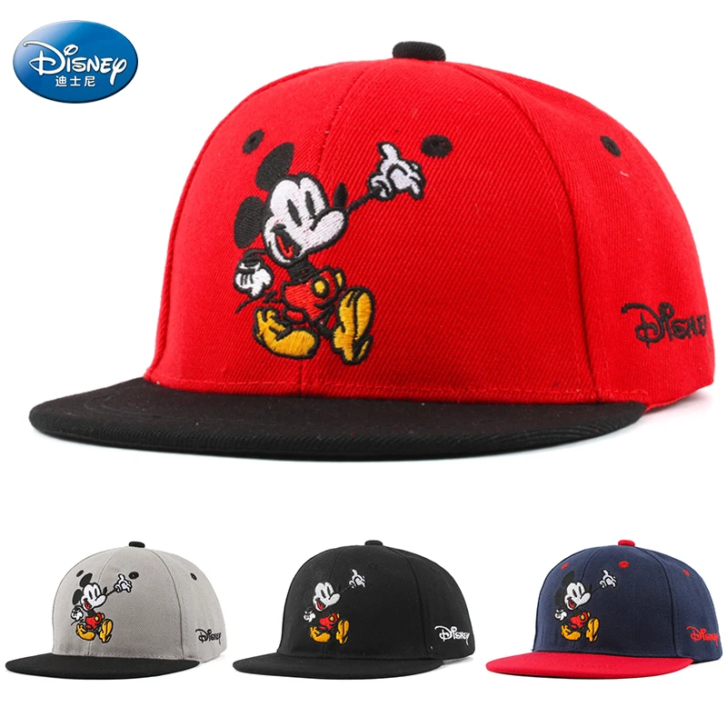 Disney Waflera Mickey Mouse Children's Baseball For Boy Girl Embroidered Cotton Kids Hip Hop Sun Cap Snapback Outdoor Baby Hat