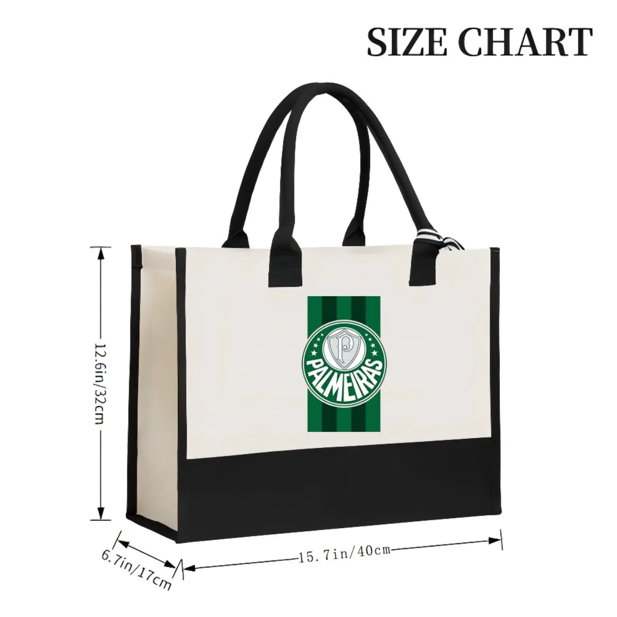 Palmeiras الرسمية 2026 وصول جديد موضة عملية واسعة قابلة لإعادة الاستخدام حمل حقيبة نمط طباعة 2 لهجة الثقيلة الكتف الكبير B #3