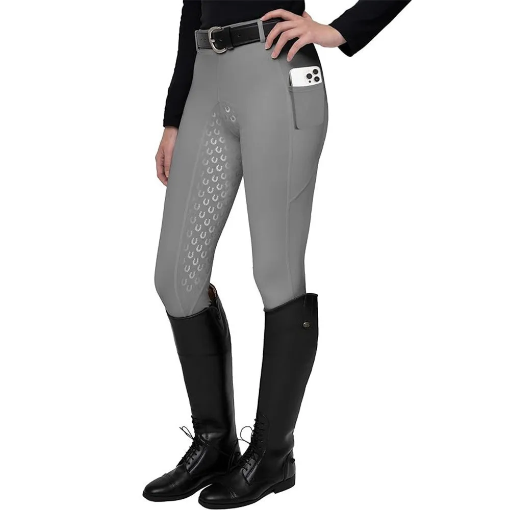 Summer Horse Rinding Pants with Pockets Silicone Anti-slip Slim Equestrian Breeches Breathable Horse Riding Clothes for Women