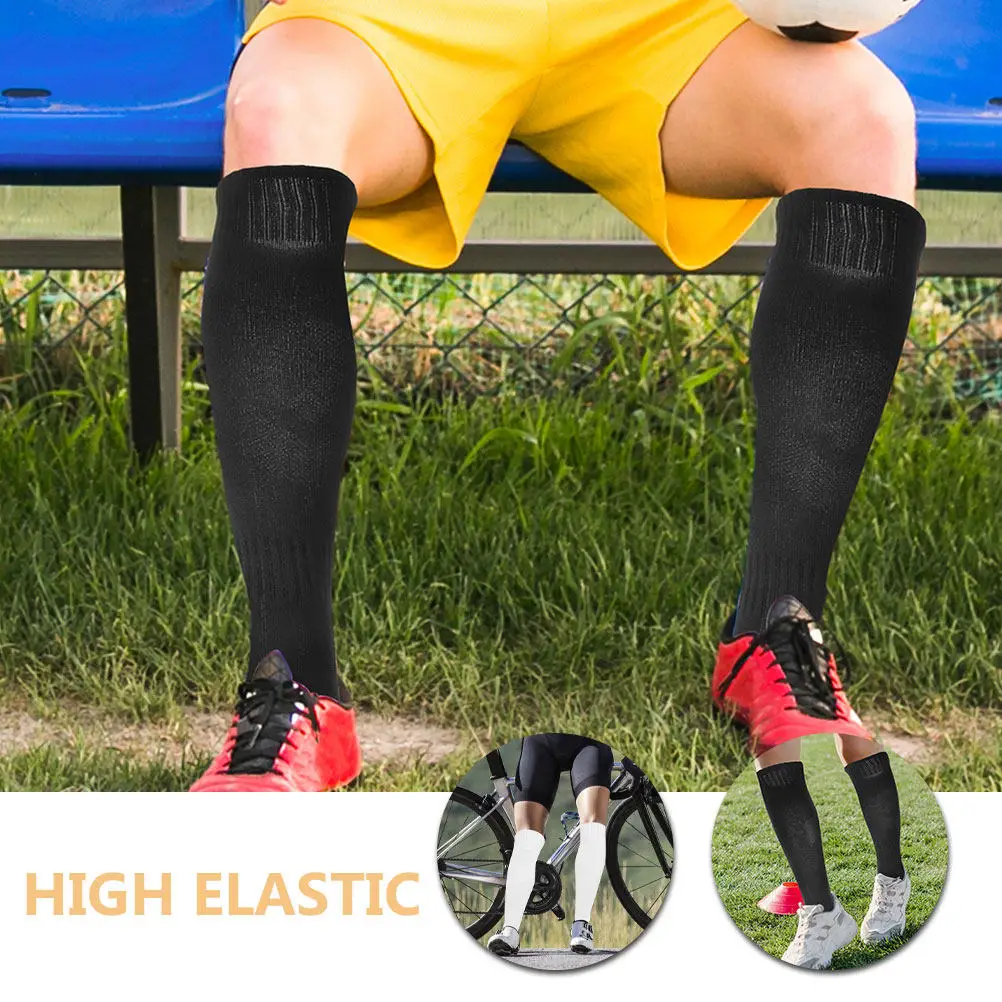 

2 пары детских футбольных носков, удобные дышащие спортивные носки, влагоотводящие эластичные футбольные носки для занятий спортом на открытом воздухе