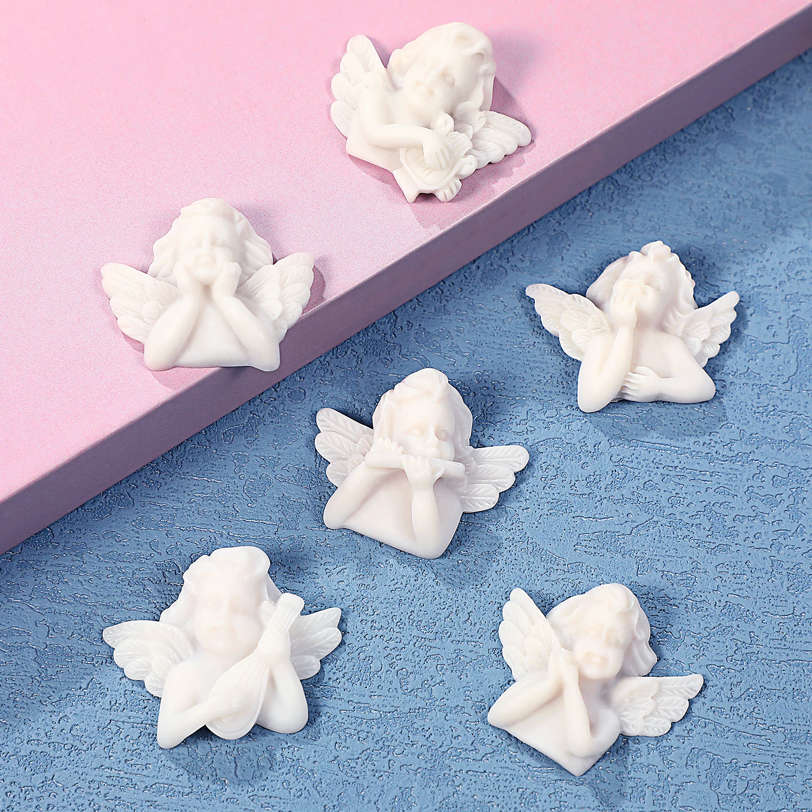 

30pcs Case Decorations Lovely Resin Diy Phone Case Kit Mini Angel Figurines for DIY Crafts Storage