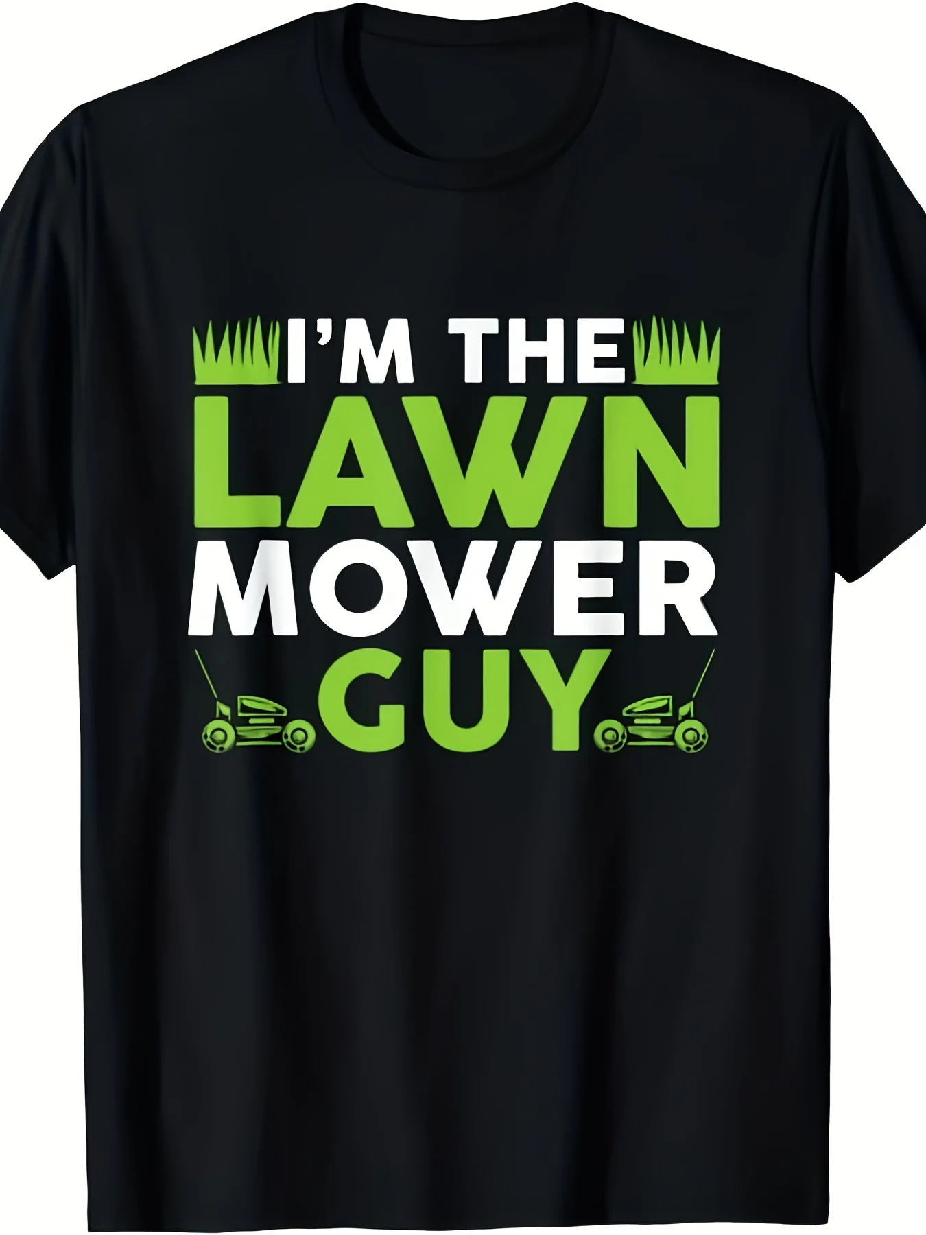 Men's Vintage Lawn Mower Pattern T-Shirt| 