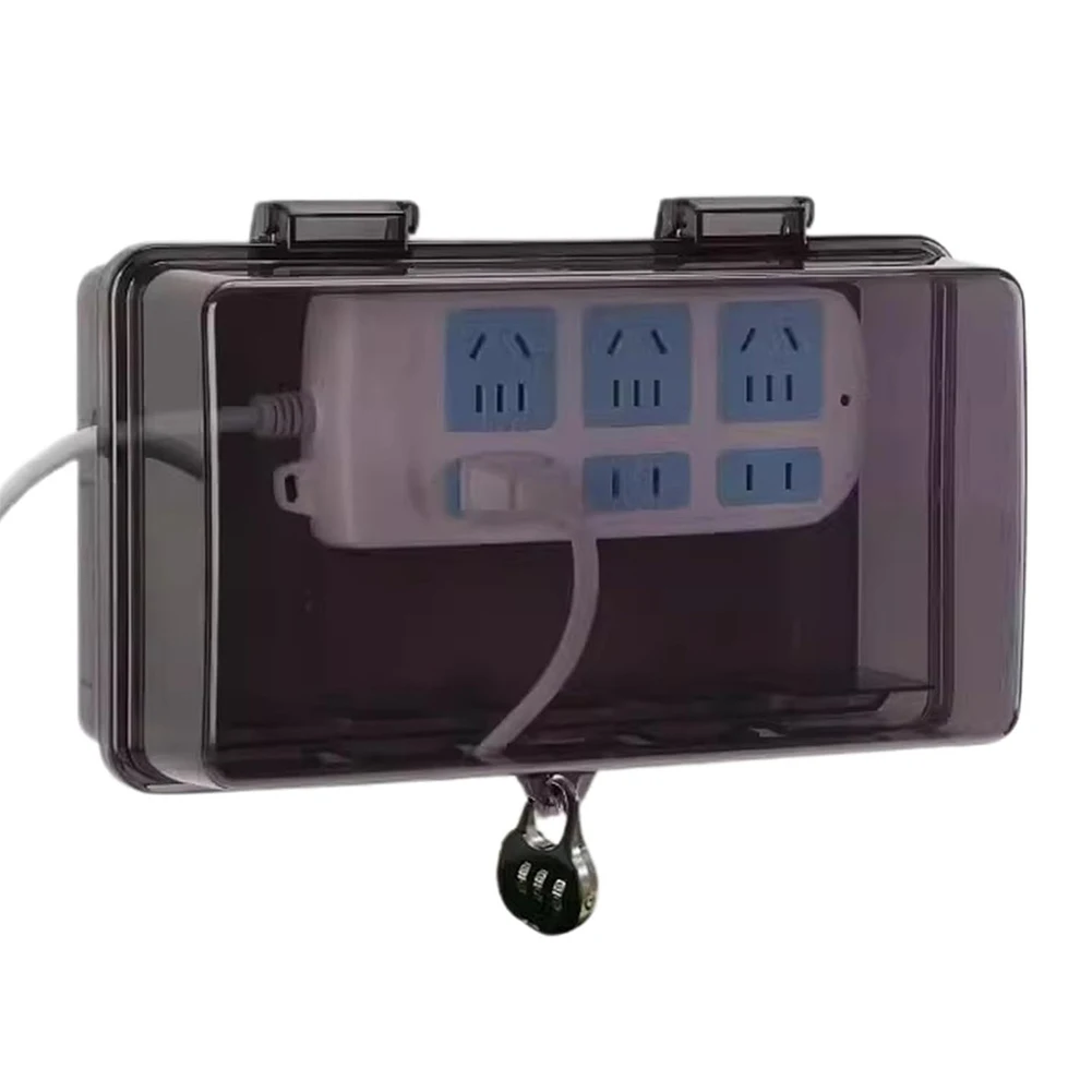 

Horizontal Mounting Outdoor Charging Lockable Extension Box 6 Output Holes Box ABS Material Long-lasting Durability