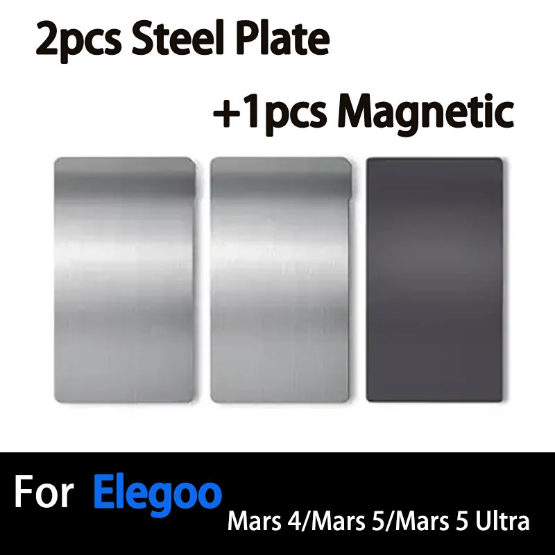 ENERGETIC для Elegoo Mars 4/Mars 5 Ultra, строительная пластина 160x96 мм, 2 шт., лист пружинной стали из смолы + 1 шт., магнитное основание