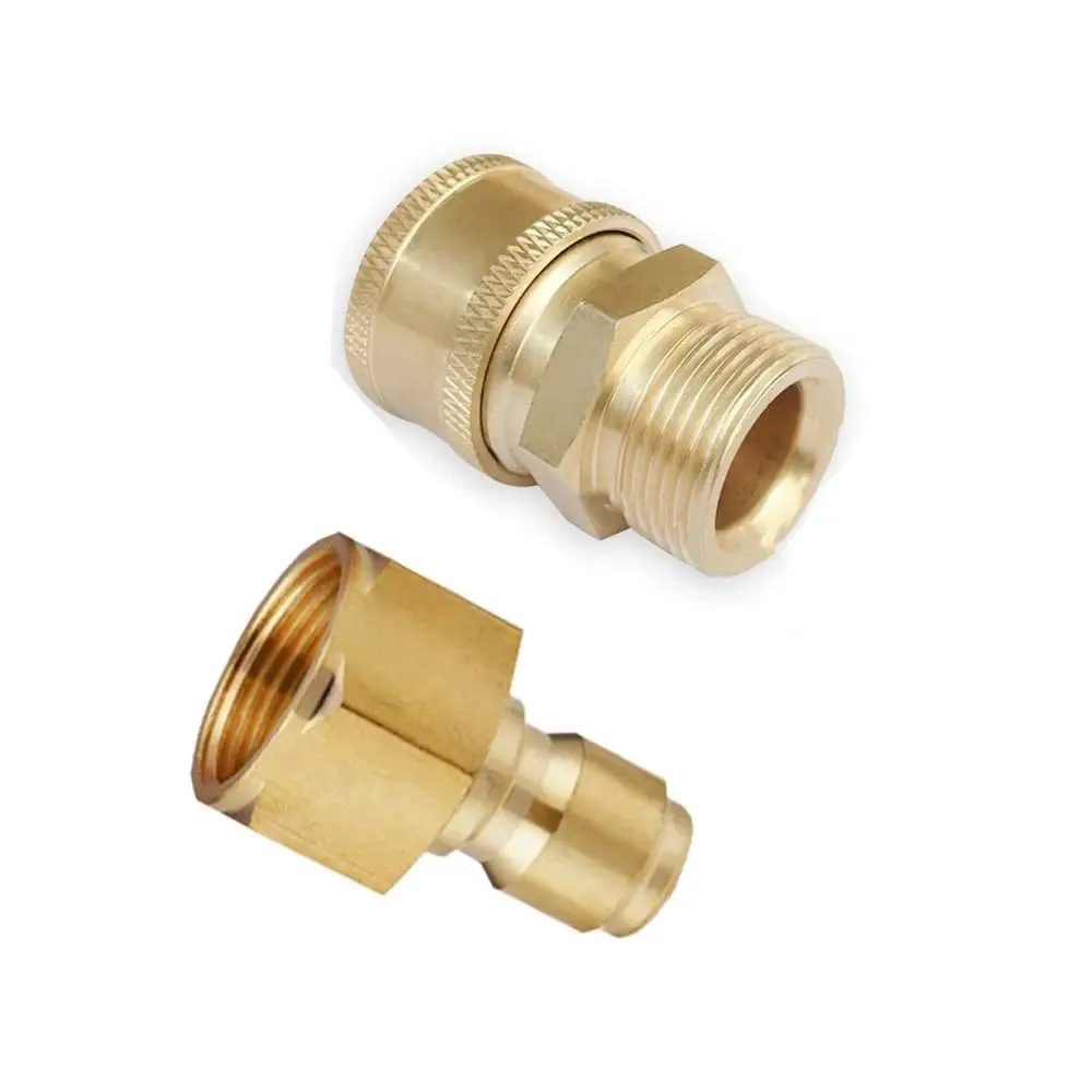 3/8 M22 Quick Connect Kits 14/15mm Adapter Hogedrukslangkoppeling G3/8 M22 Fittings Duurzame constructie Waterafvoerset