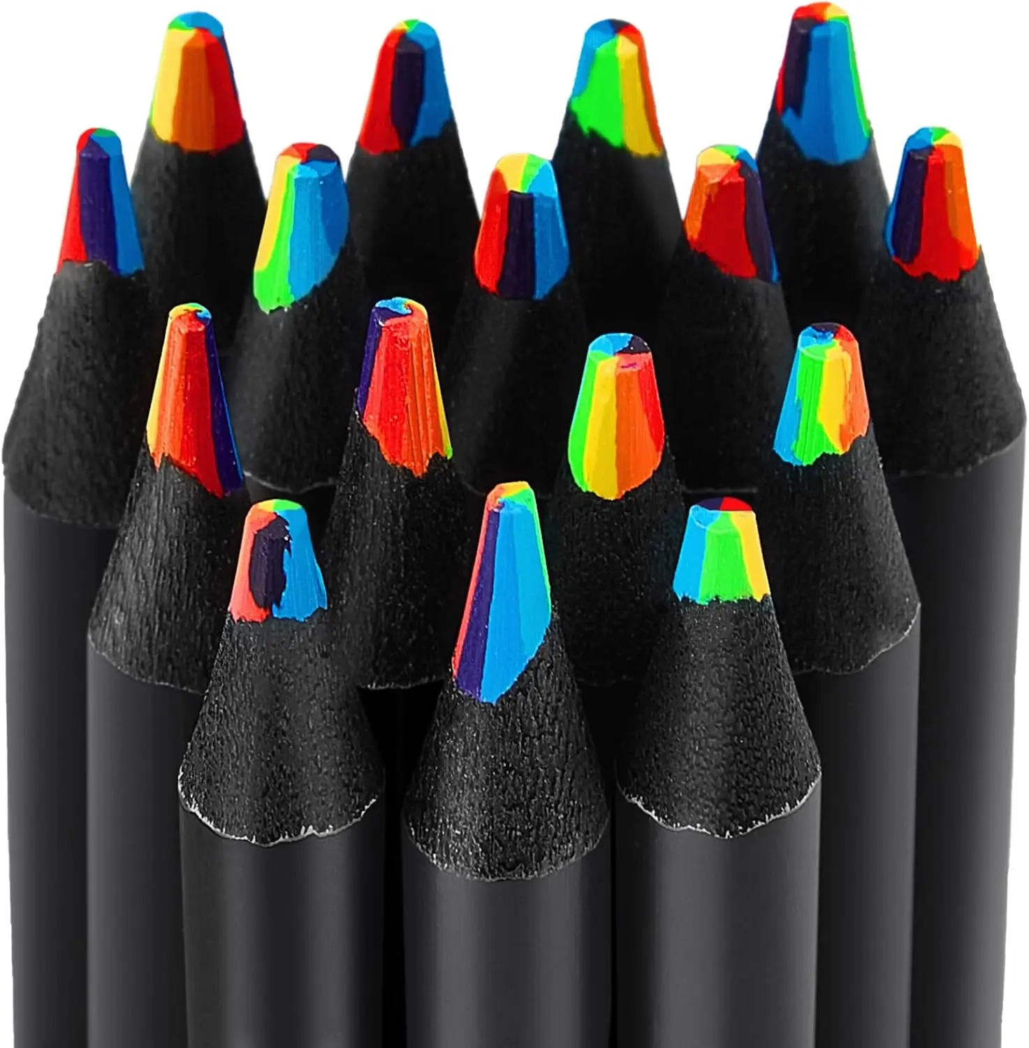 

16 Rainbow Drawing Pencils for Kids Ages 4-12, Easter and Art Gift Supplies