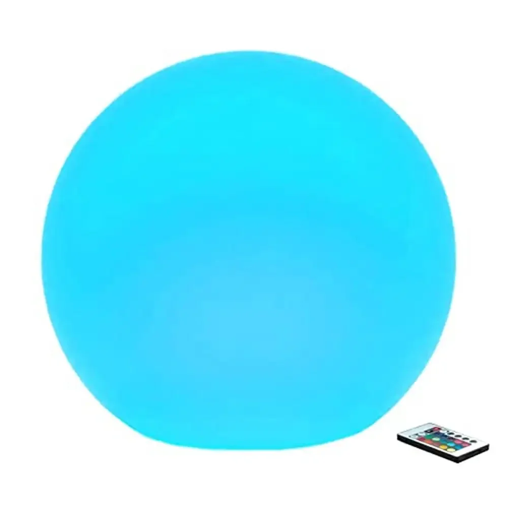 Lâmpada Globo Noite com Controle Remoto, Luz Bola LED, Lâmpada Impermeável Noite, 16 Cores RGB, Decoração Interior e Exterior, 10 pol