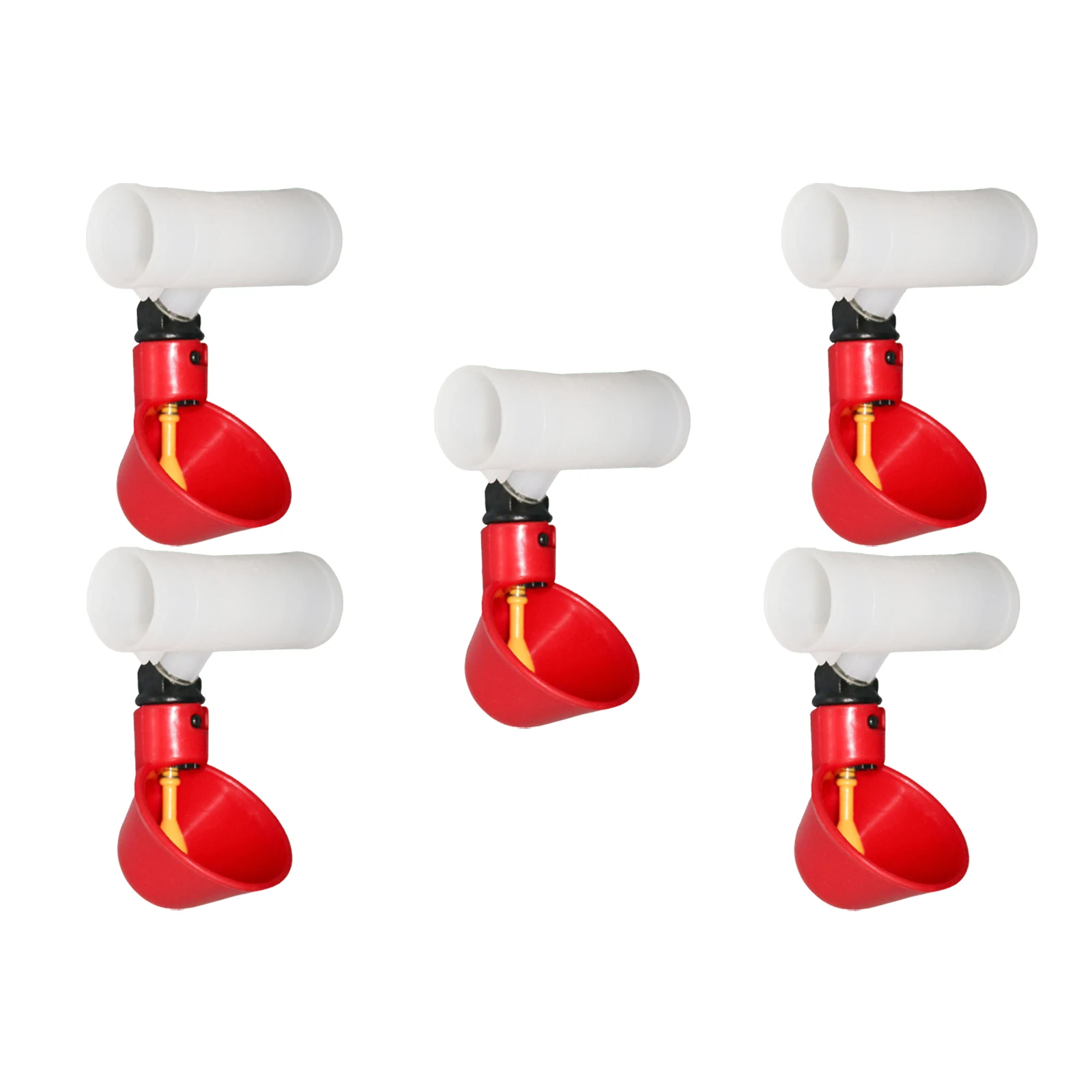 5Pcs Plastic Poultry Drink Cup Automatic Chicken Feeder Water Drinking Bottles for Chicken Hen Bird Duck Goose Food Dispenser