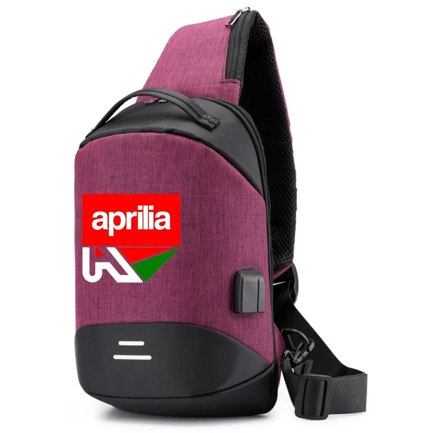 2023NEW Men Shoulder APRILIA car logo Hiking Backpack Nylon Outdoor Camping Trekking Chest Sling Bag