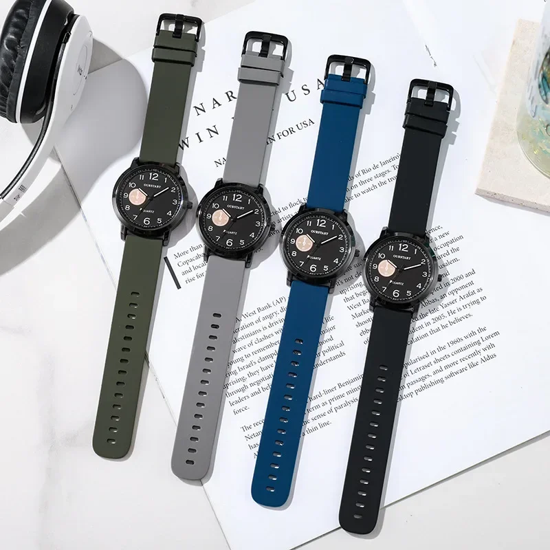 

2024 Fashion Women Men Sport Quartz Watch Simple Silicone Band Strap WristWatch Student Clock Gift Relogio Feminino Dropshipping