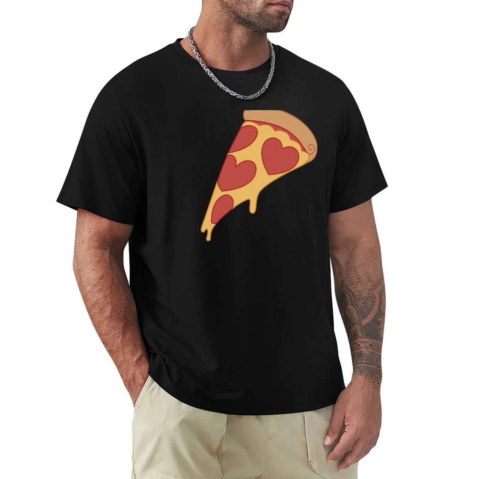 Cute pizza slice T-Shirt plus size tops custom t shirt plain mens vintage t shirts