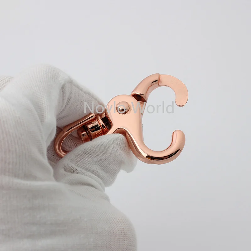 30PCS13-20-25-32-38MM High Quantity Rose Gold Metal Snap Hooks Clip For Men Handbag Bags Shoulder Swivel Hook Buckles Accesories
