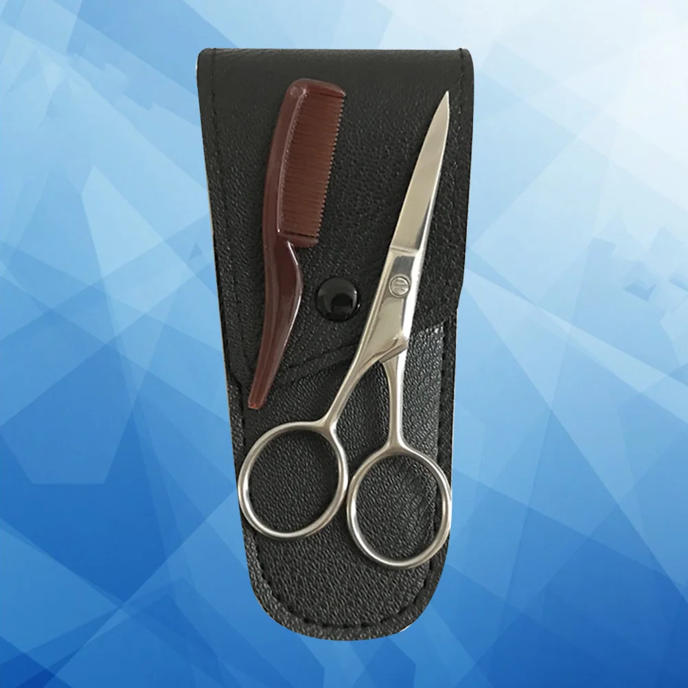 

1Set Mustache Scissors Stainless Steel Precision Beard Shear for Men Grooming Styling Kit Barber Salon Home Care Accessory