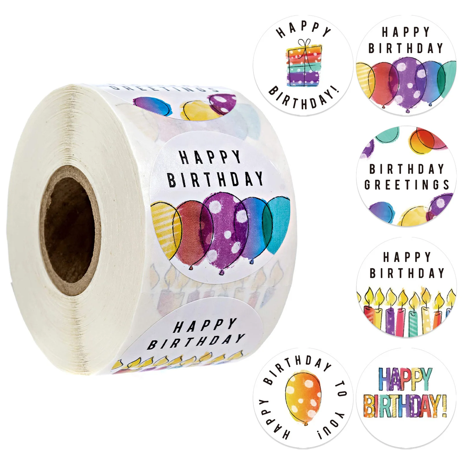 Birthday-themed Sticker Labels Adhesive Decorative Tags Sealing Stickers Party Decorative Labels Birthday Party Decoration ﻿