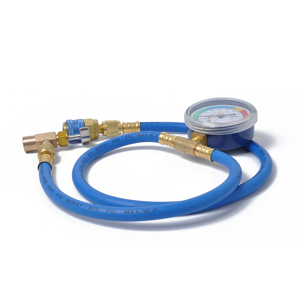 

Car AC Air Conditioning R134A Refrigerant Recharge Hose w/ Pressure Gauge