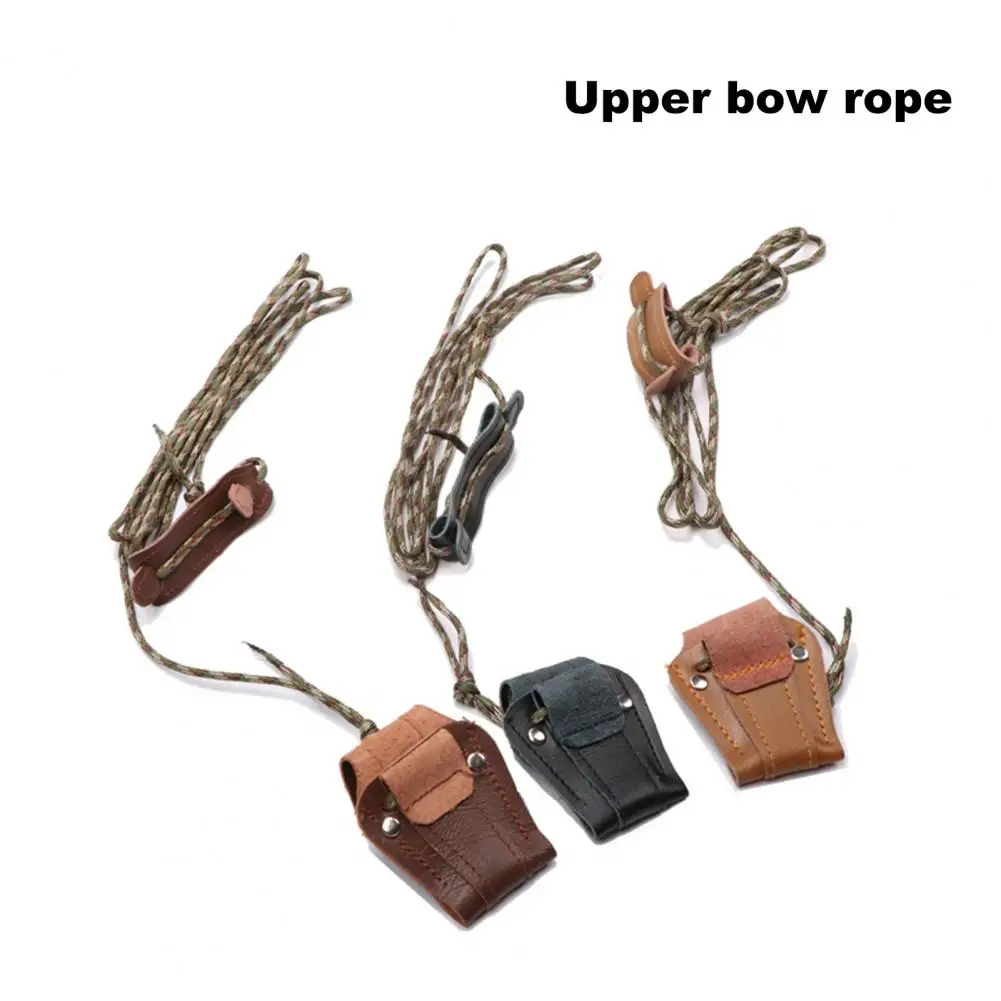 Winding Rope Handmade Winding Rope for Archery Bows High Strength Bow Stringer with Wear-resistant Faux Cowhide Firm for Hunting