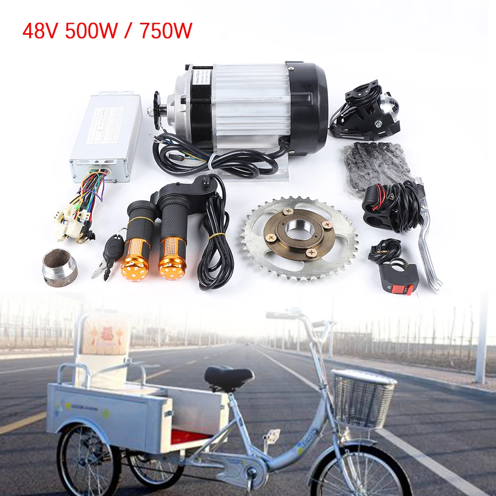 500W/750W 48V Manual Tricycle Modified Electric Motorized Tricycle Electric Pedicab Motor Kit