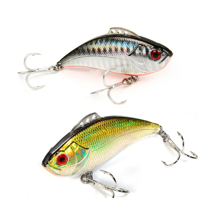 1Pcs 3D Eye VIB Fishing Lure 6.5cm 13g Vibration Sinking Hard Baits Artificial Fish Lipless Wobblers For Bass Sea Fishing Tackle