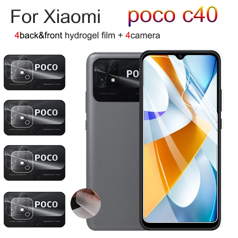 

Front+Back+Lens hydrogel film for poco c40 screen protector pocco c40 hidrogel pococ40 soft glass for xiaomi poco c40 hydrogel film lamina c40 poco mica screen protector poco c 40 not tempered glass