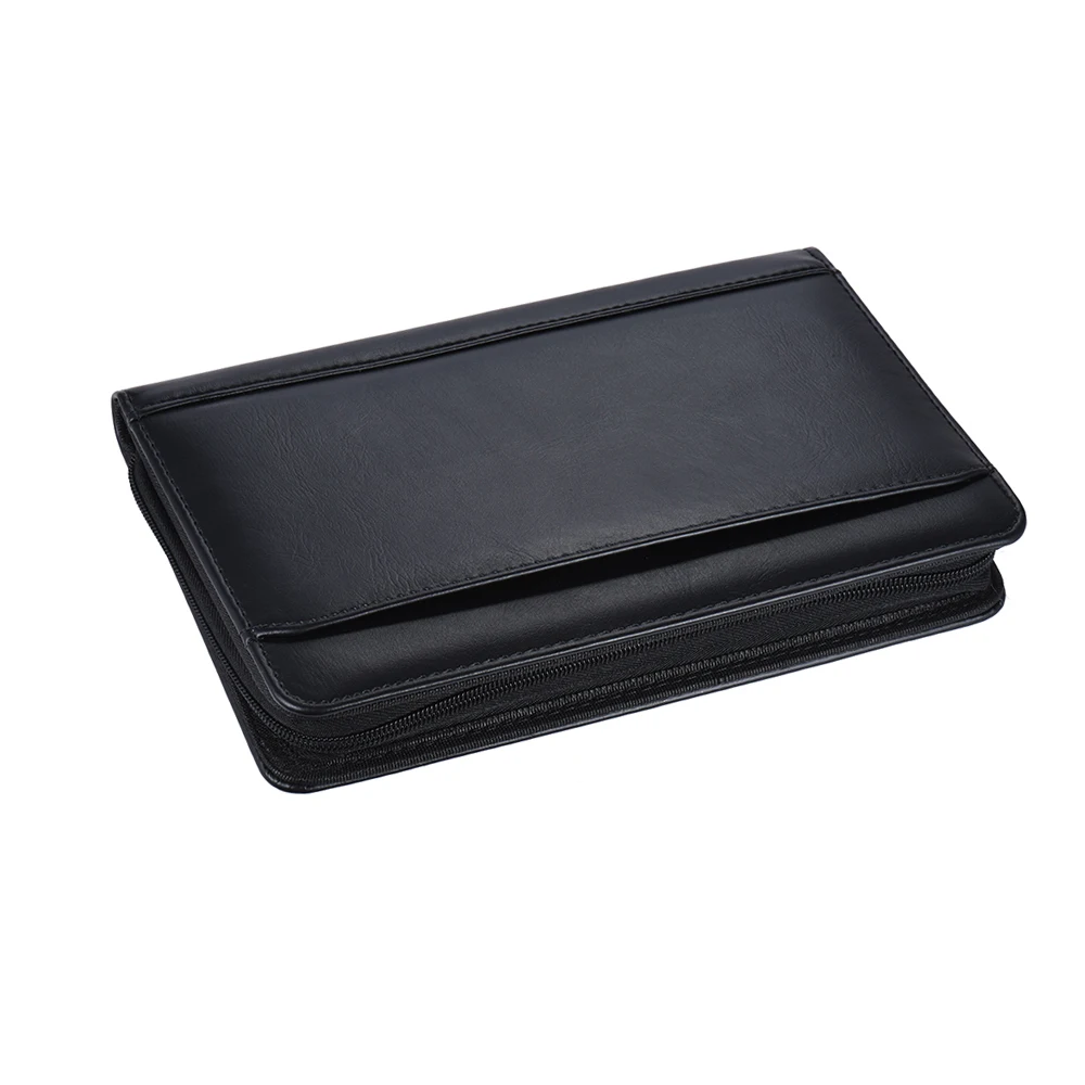 بولي PU محفظة A4 ملف مجلد المؤتمر مع آلة حاسبة الموثق بادفوليو وثيقة منظم كليب الأعمال انغلق حقيبة #3