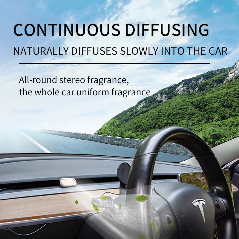 Car Air Freshener Only for Tesla Model 3 Y Dashboard Perfume Fragrance Ornament Aromatherapy Diffuser Scent Smell Accessories