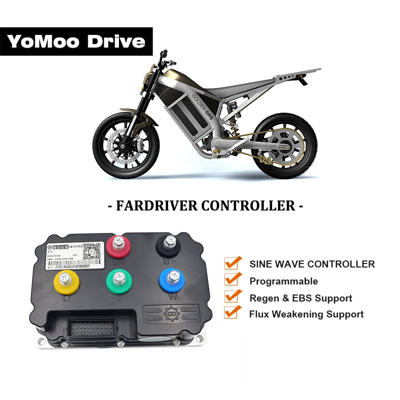 

Programmable FOC Fardriver ND72300 100A 2KW-3KW BLDC Motor Controller With Bluetooth For Electric Motorcycles Scooter E-bike