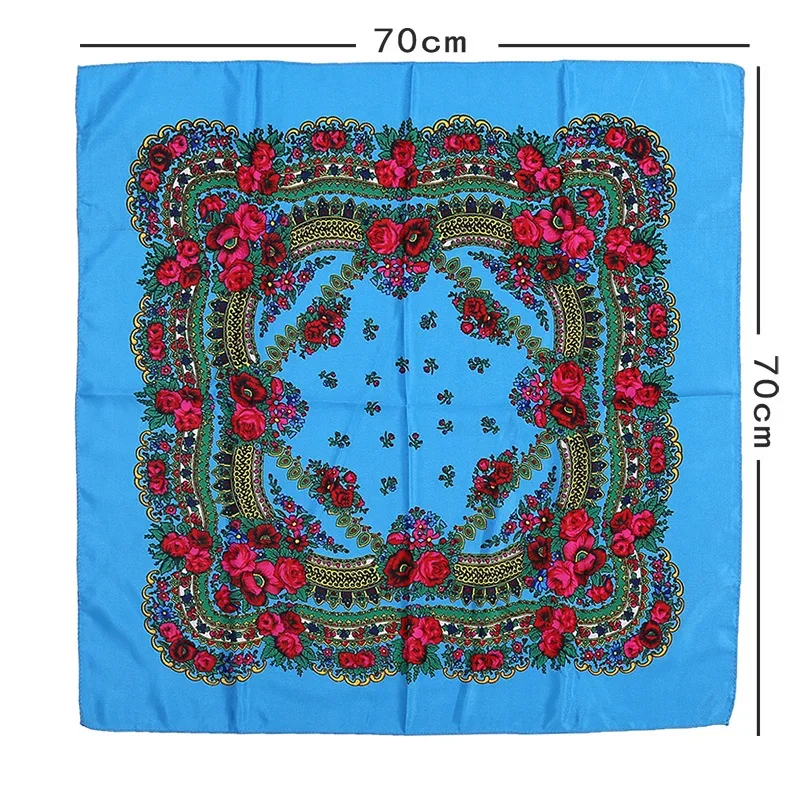 Платок в этническом стиле, квадратный шарф с русскими характеристиками, теплица, пыленепроницаемая и солнцезащитная шаль
