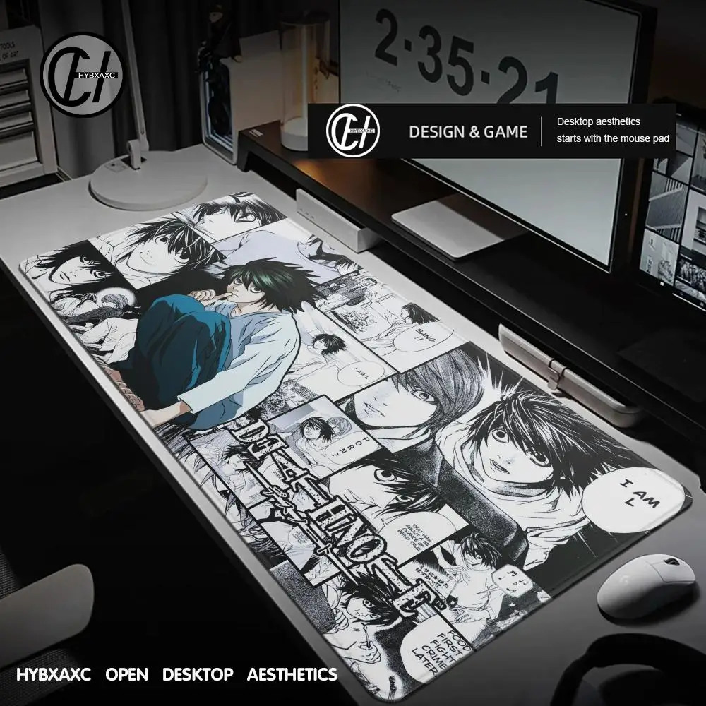 

D-death N-note 700X300 Anime Mousepad HD Printing Computer Gamers Locking Lock Edge Mouse Pad XXL 900x400mm Keyboard PC