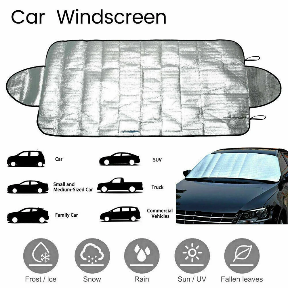 

Car Windscreen Cover Front Cover Anti Snow Frost Ice Shield Dust Protector Heat Sun Mat Car Window Screen Frost Large Snow Cover