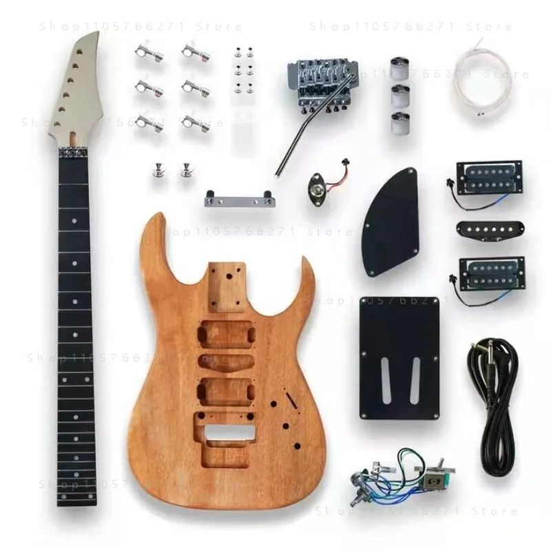 Electric Guitar Kit Double Tremolo 6 String 22 Frets DIY Assembly - view 2