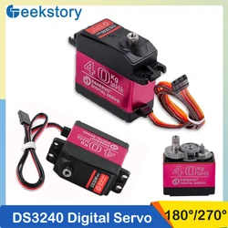 1PCS/2PCS/4Pcs 40KG Digital Servos DS3240 180°/270° Rotation Large Torque Servo Motor For 1/8 1/10 1/12 Scale RC Car DIY Parts