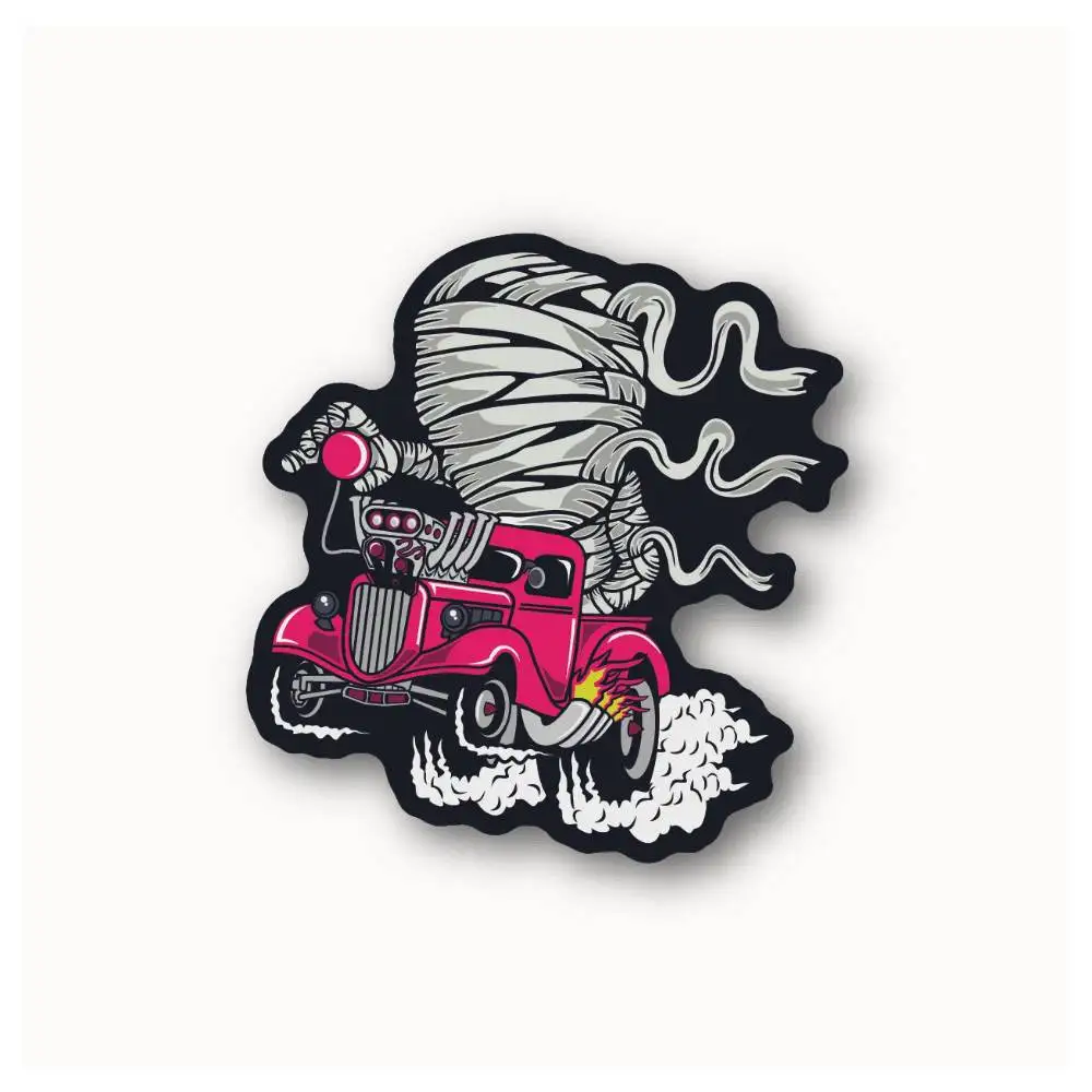 Hot Rod Mummy Waterproof Stickers For Decorating Car Windows Motorcycles And Computers.