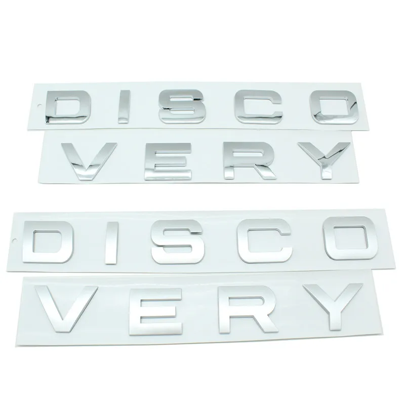 3D Letter DISCOVERY Car Rear Front Badge Emblem Decal Sticker for Land Rover DISCOVERY Sport Front Hood Rear Trunk Accessories