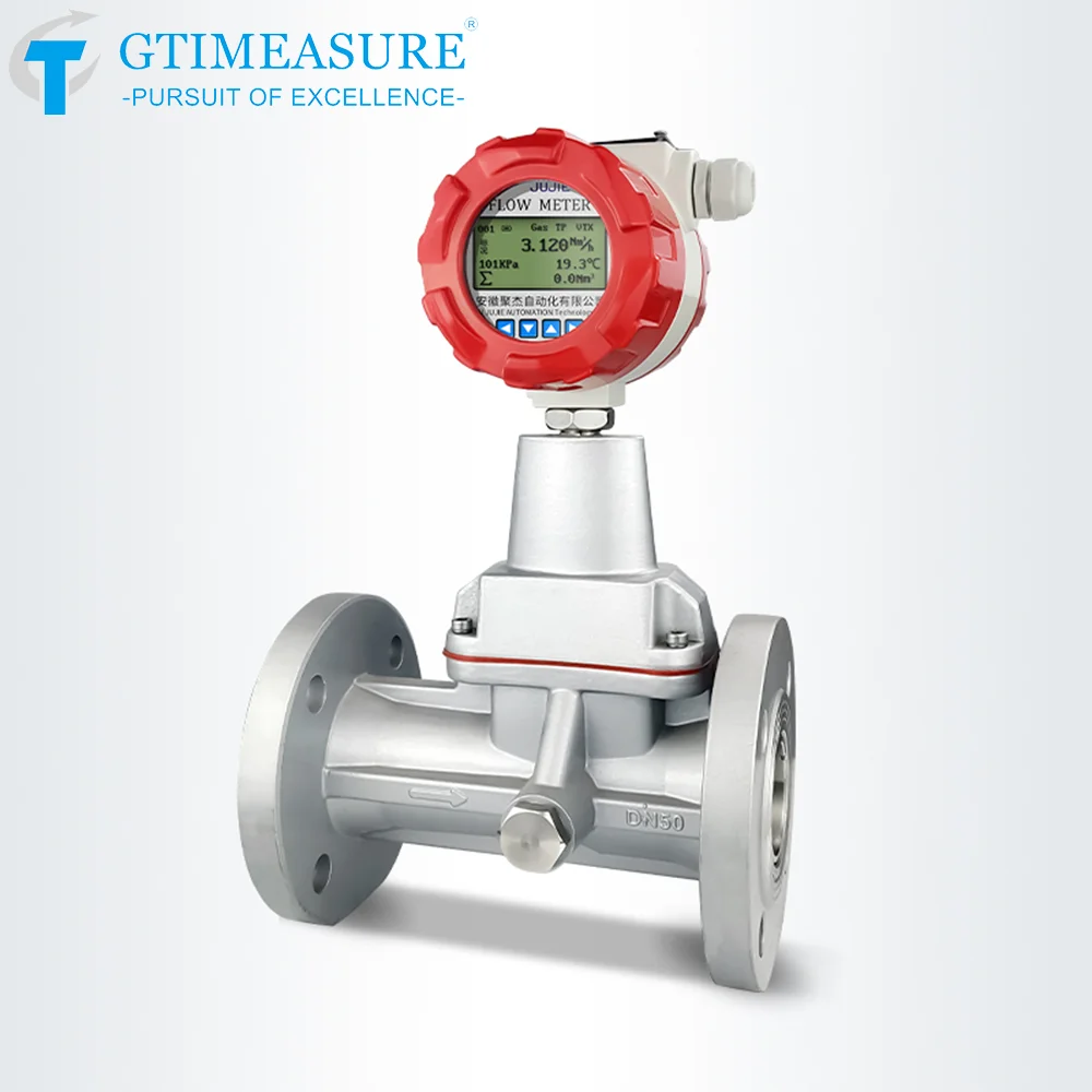 4-20mA RS485 Precession Vortex Flowmeter DN50 Natural Gas Flow Meter Biogas Flowmeter LPG Gas Methane Oxygen Nitrogen Measure