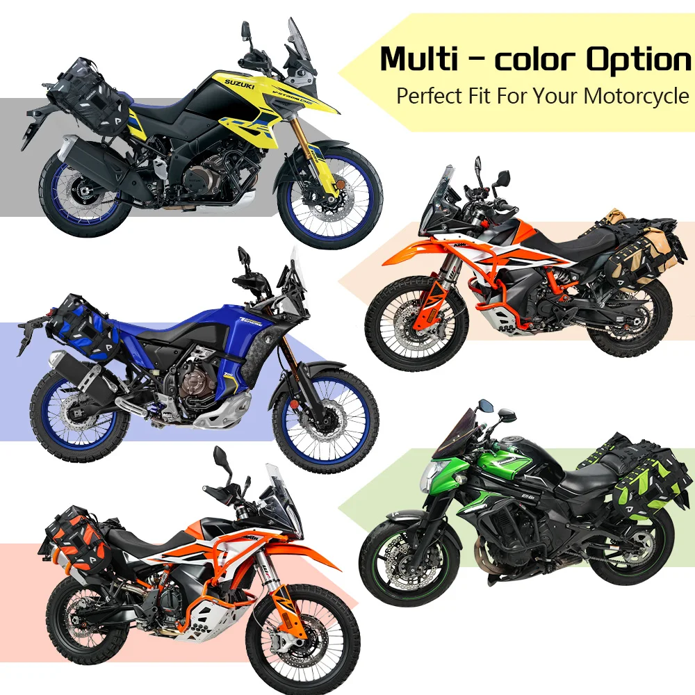 Motorcycle Saddle Bags Waterproof Side Luggage Bags 40L Lightweight Motorcycle Side Panniers for Cross Country Riding Toolkit image 5